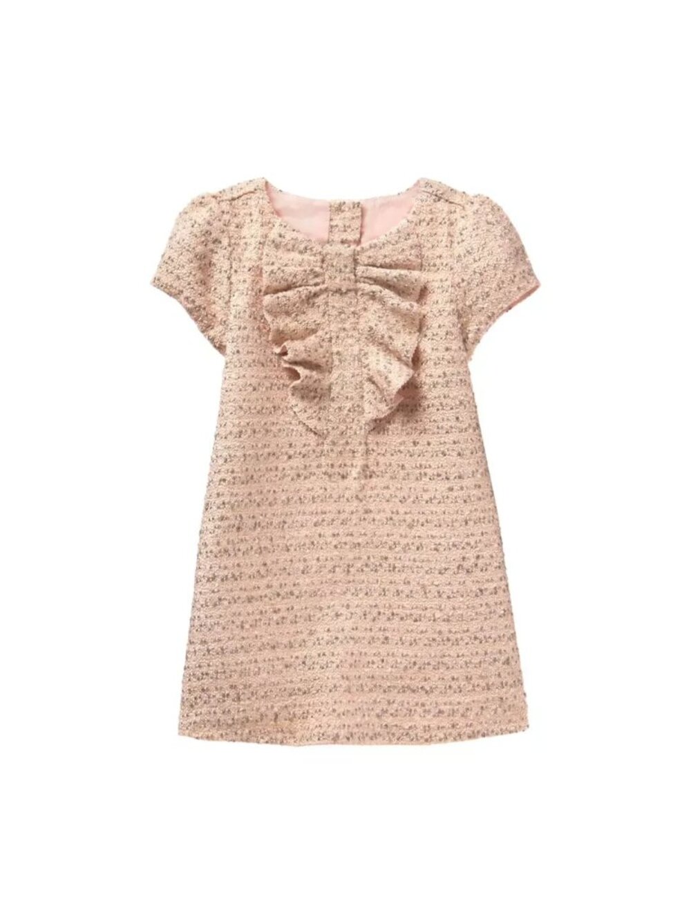 Janie and Jack Blush Bouclé Dress, Size 3